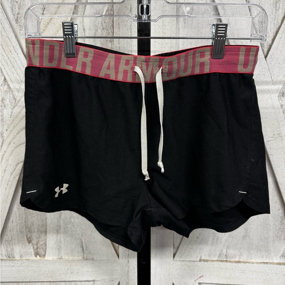 Under Armour Women's Athletic Shorts in Black and Pink - Picture 2 of 5